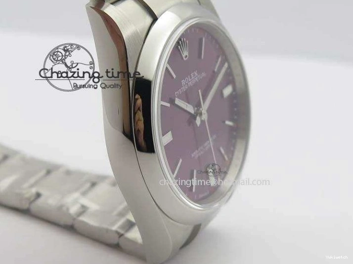 39mm 114300 Bracelet Dial SS On Best Edition SA3132 JF Oyster 1:1 Grape Perpetual 0228
